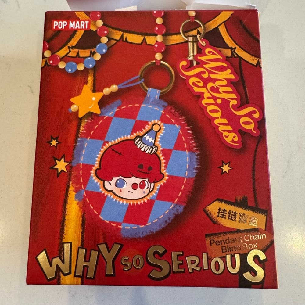 Pop Mart Why So Serious Pendant Chain-lumino feast. Labubu new with opened box